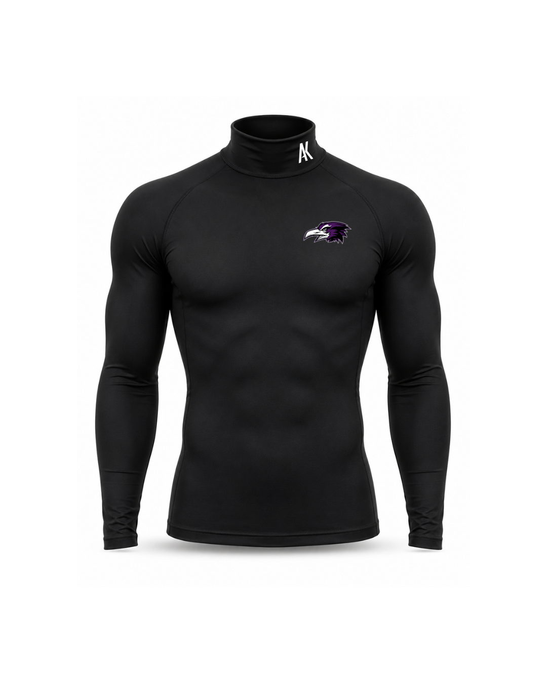 Bayside Ravens Turtleneck Long Sleeve Compression Shirt
