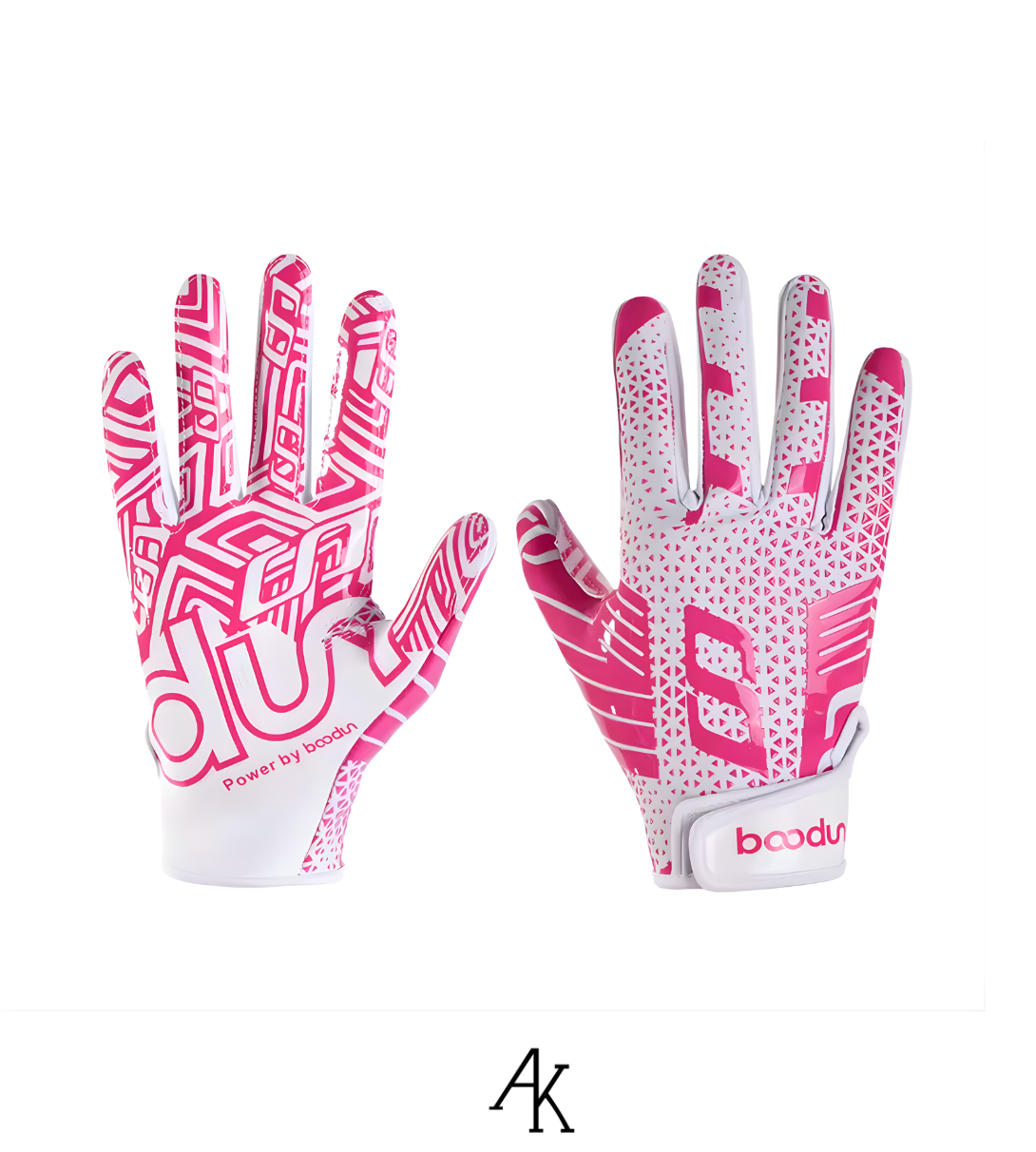White/Pink Receiver Gloves