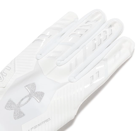 UA F9 Nitro Receiver Gloves - White