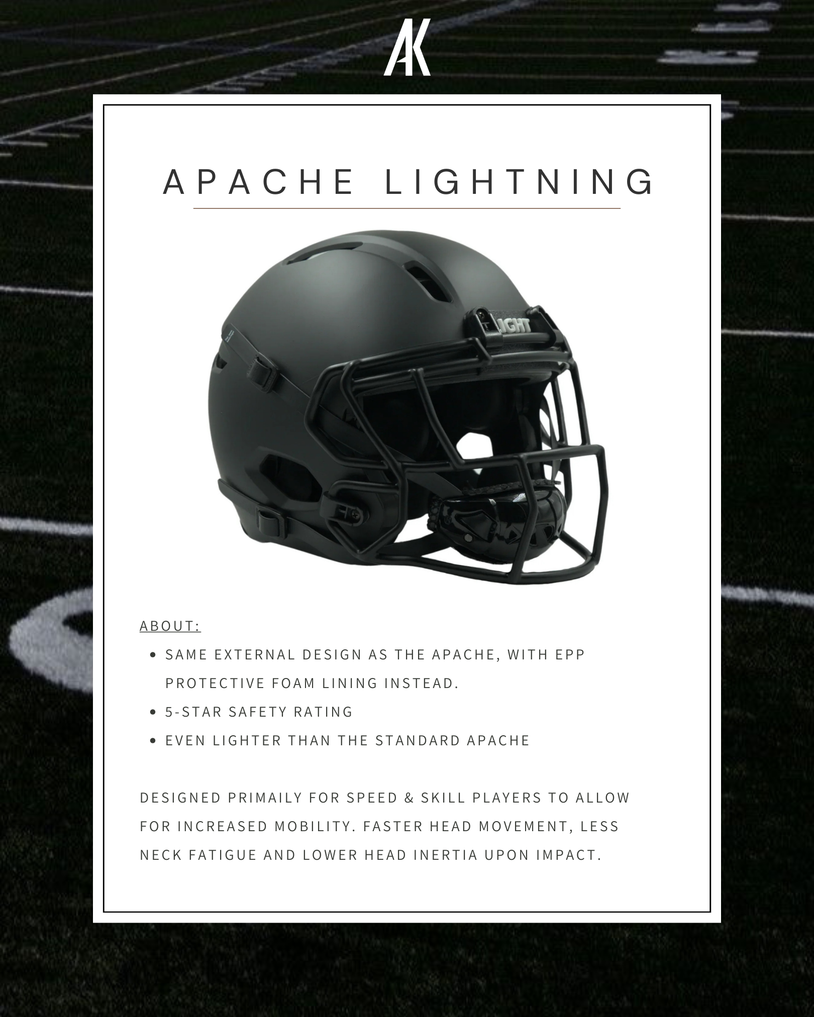 LIGHT Football Helmet