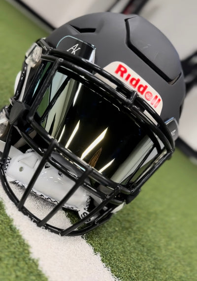 AK Chrome Silver Football Visor – American Konnection