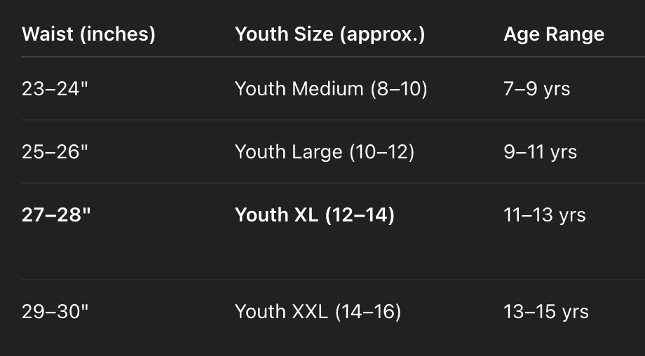 Youth Soft Padded Compression Girdle